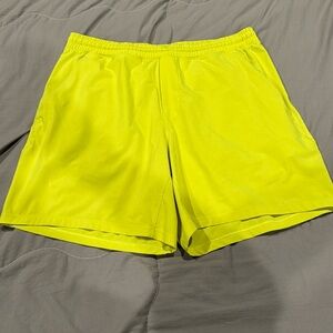 lululemon athletica Neon Yellow Athletic Shorts
